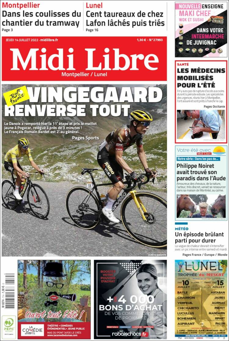 Portada de Midi Libre (France)