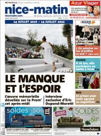 Portada de Nice-Matin (Francia)