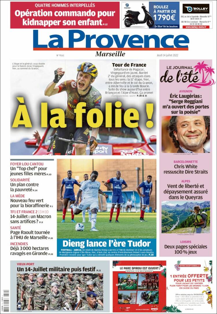 Portada de La Provence (Francia)