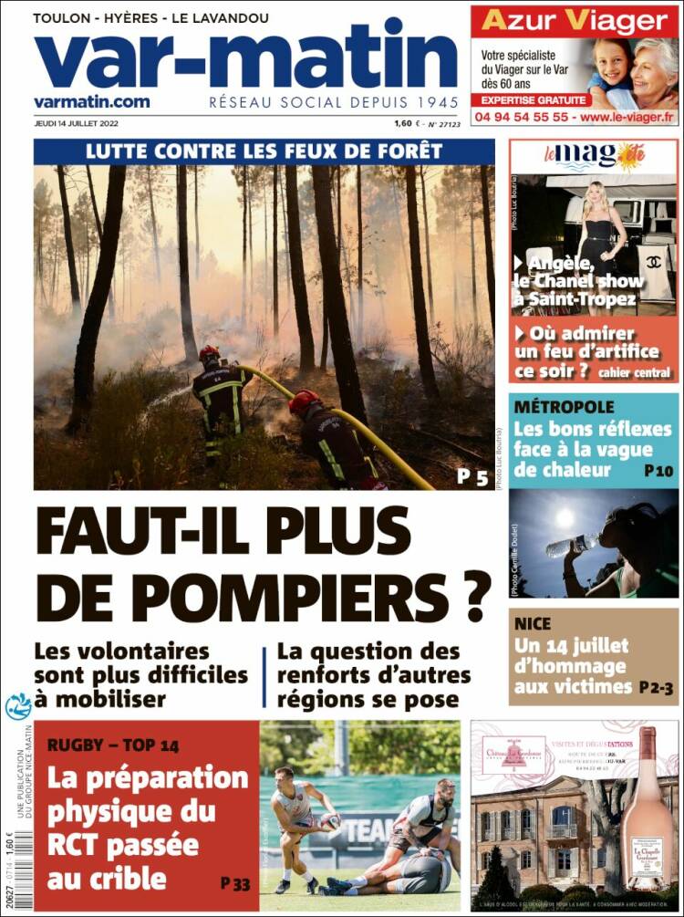Portada de Var-Matin (Francia)