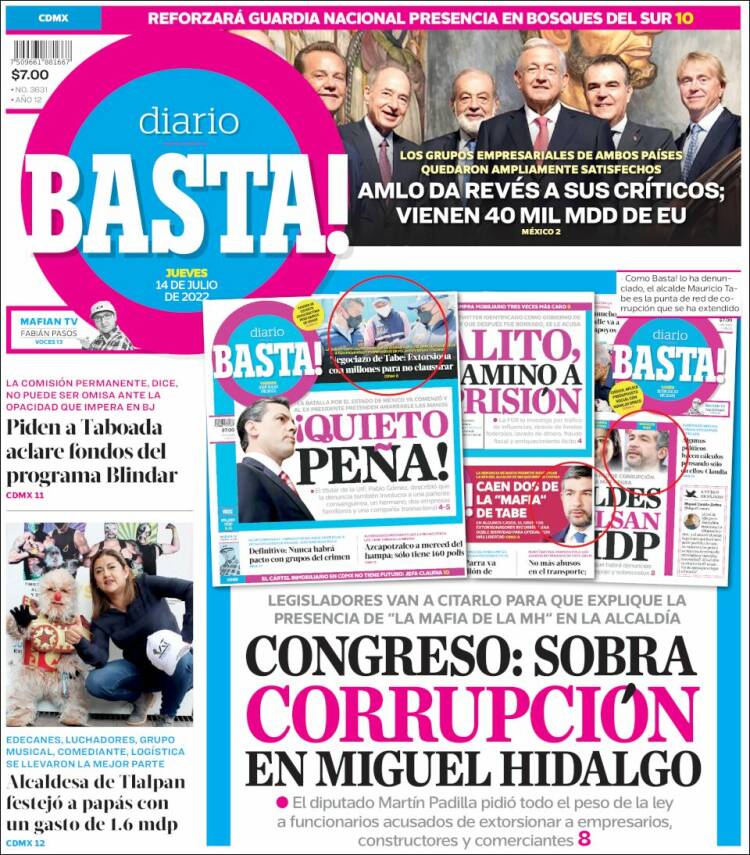 Portada de Diario Basta (M&eacute;xico)
