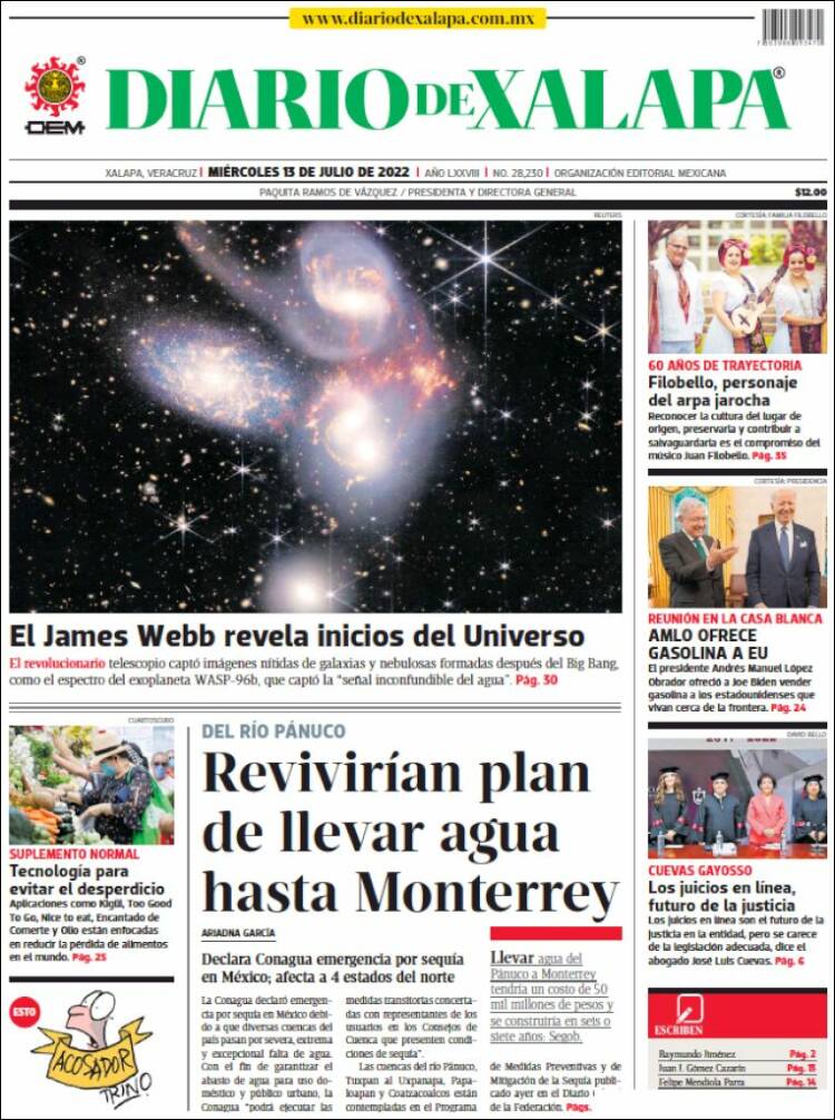 Portada de Diario de Xalapa (M&eacute;xico)