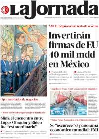 Portada de La Jornada (M&eacute;xico)