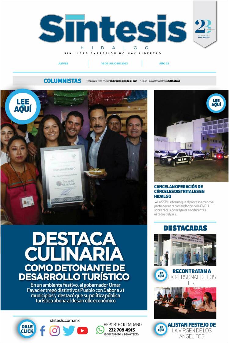 Portada de Sistesis - Hidalgo (M&eacute;xico)