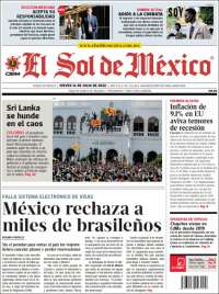 Portada de El Sol de México (M&eacute;xico)