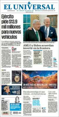 Portada de El Universal (M&eacute;xico)