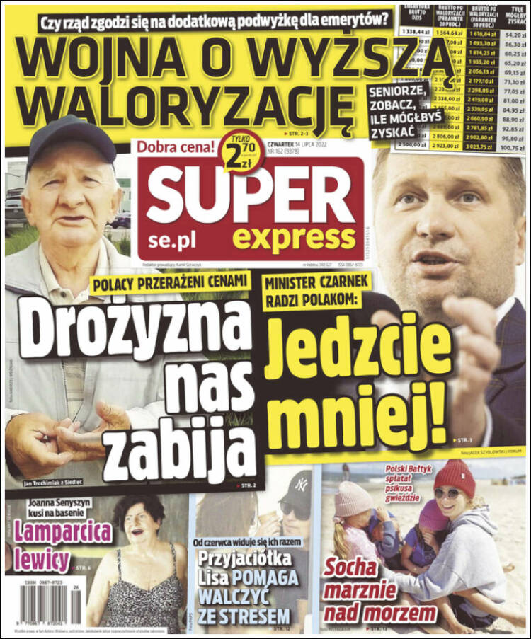 Portada de Super Express (Polonia)
