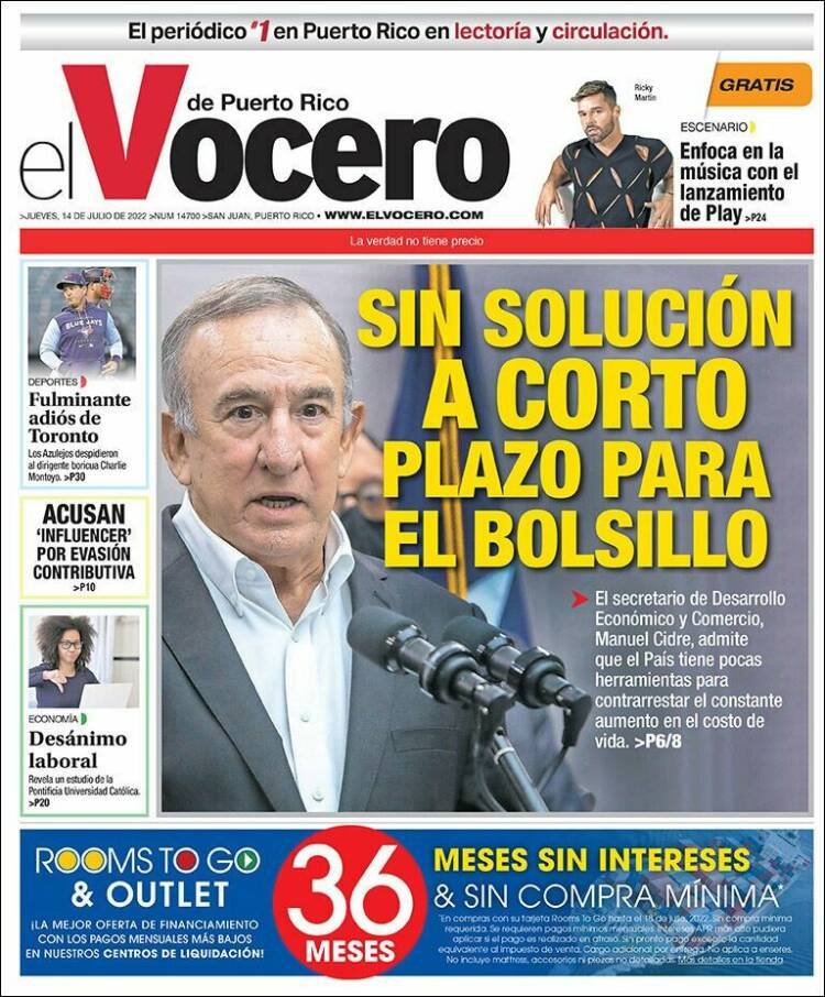 Portada de Vocero (Puerto Rico)