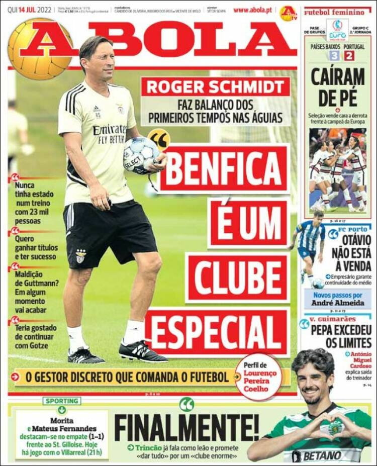 Portada de A Bola (Portugal)