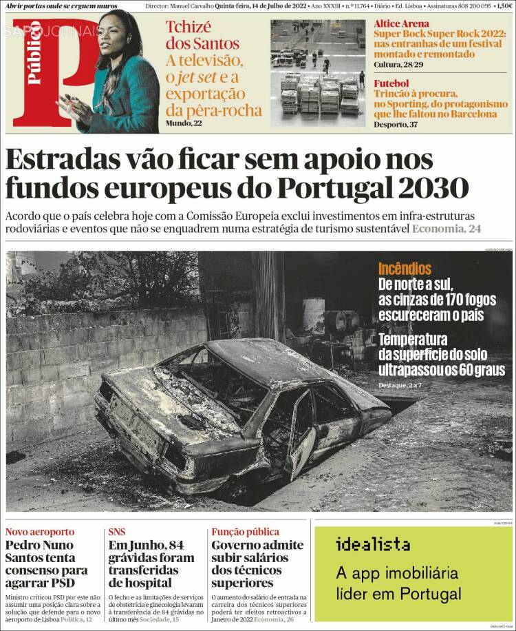 Portada de Público (Portugal)