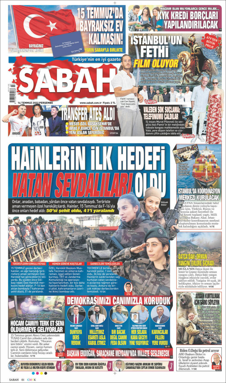 Portada de Sabah (Turqu&iacute;a)