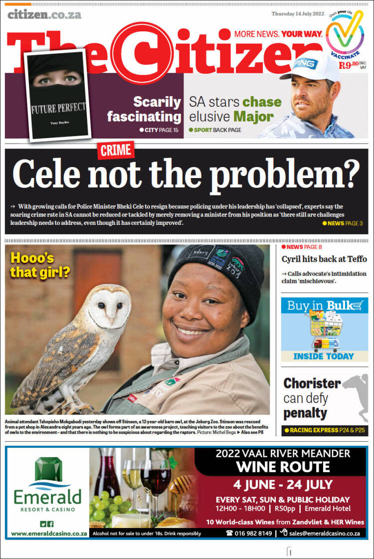 Portada de The Citizen (Sud&aacute;frica)