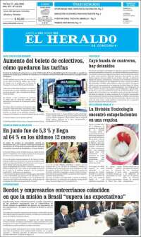Portada de El Heraldo de Concordia (Argentine)