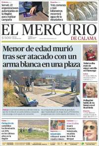 Portada de El Mercurio - Calama (Chili)