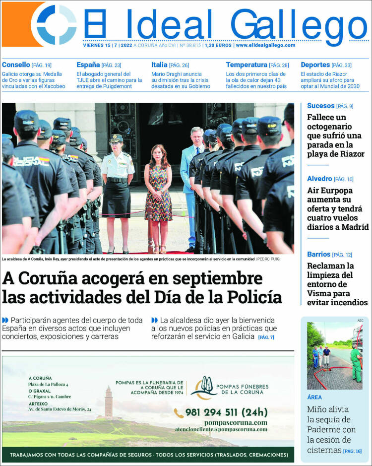 Portada de El Ideal Gallego (España)