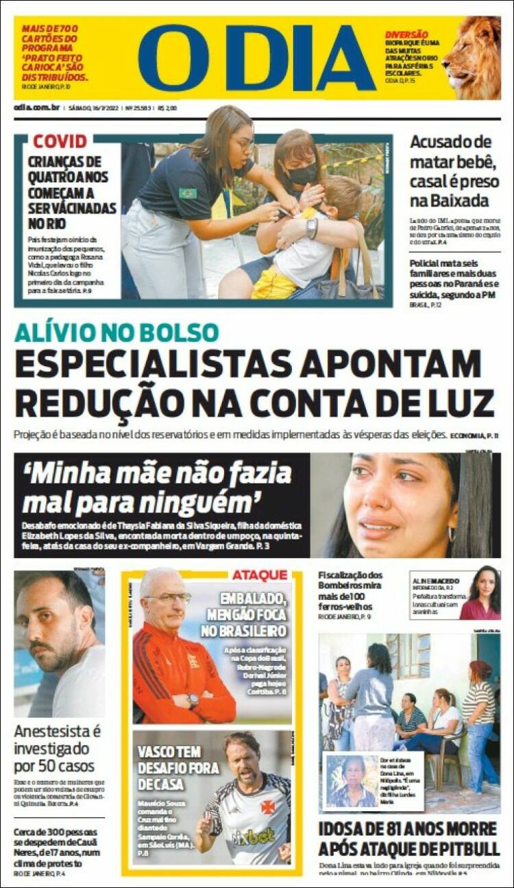 Portada de O Dia (Brasil)