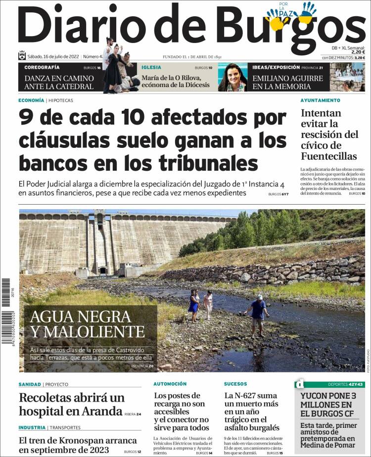 Portada de Diario de Burgos (Espa&ntilde;a)