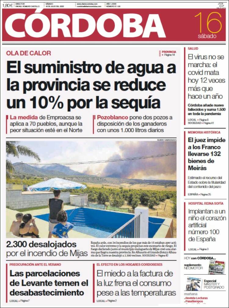 Portada de Diario de Córdoba (Espa&ntilde;a)