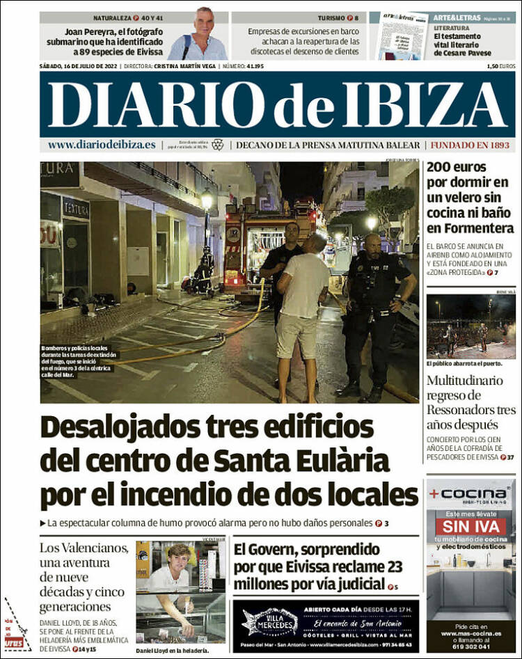 Portada de Diario de Ibiza (Espa&ntilde;a)