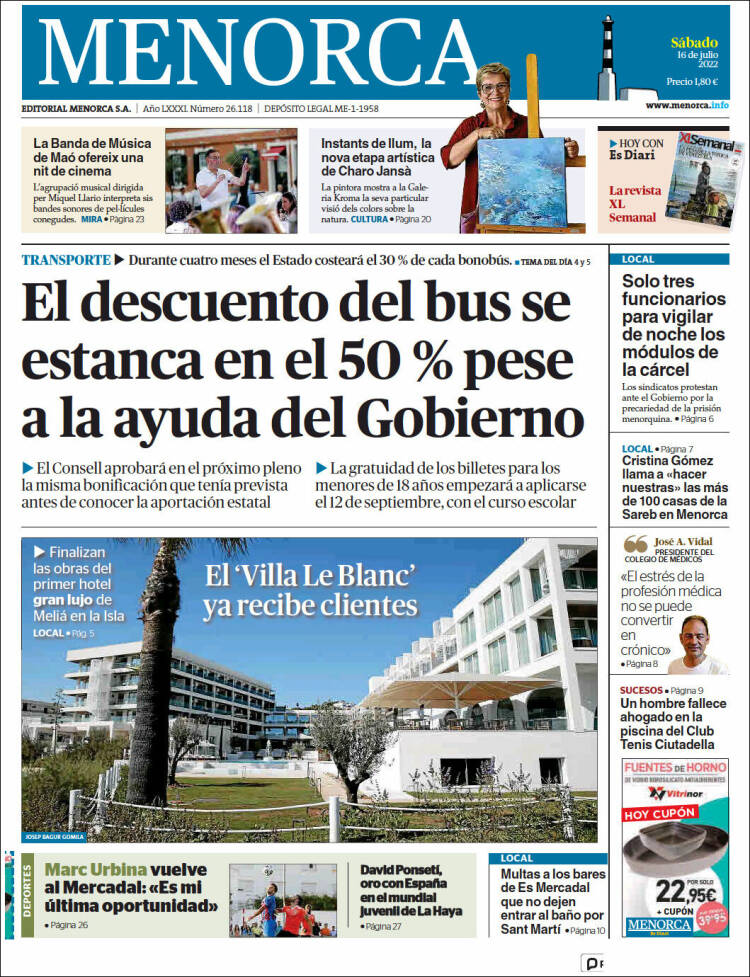Portada de Menorca - Diario Insular (Espa&ntilde;a)