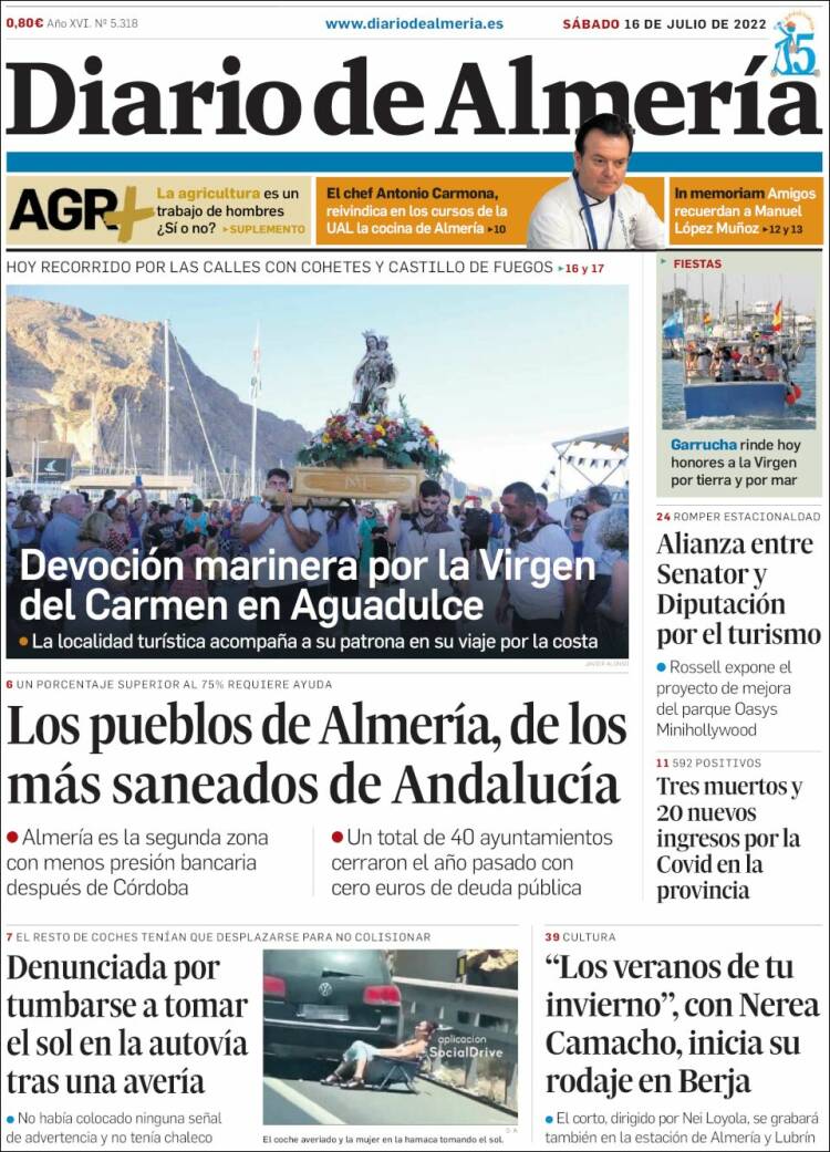 Portada de Diario de Almería (Espa&ntilde;a)