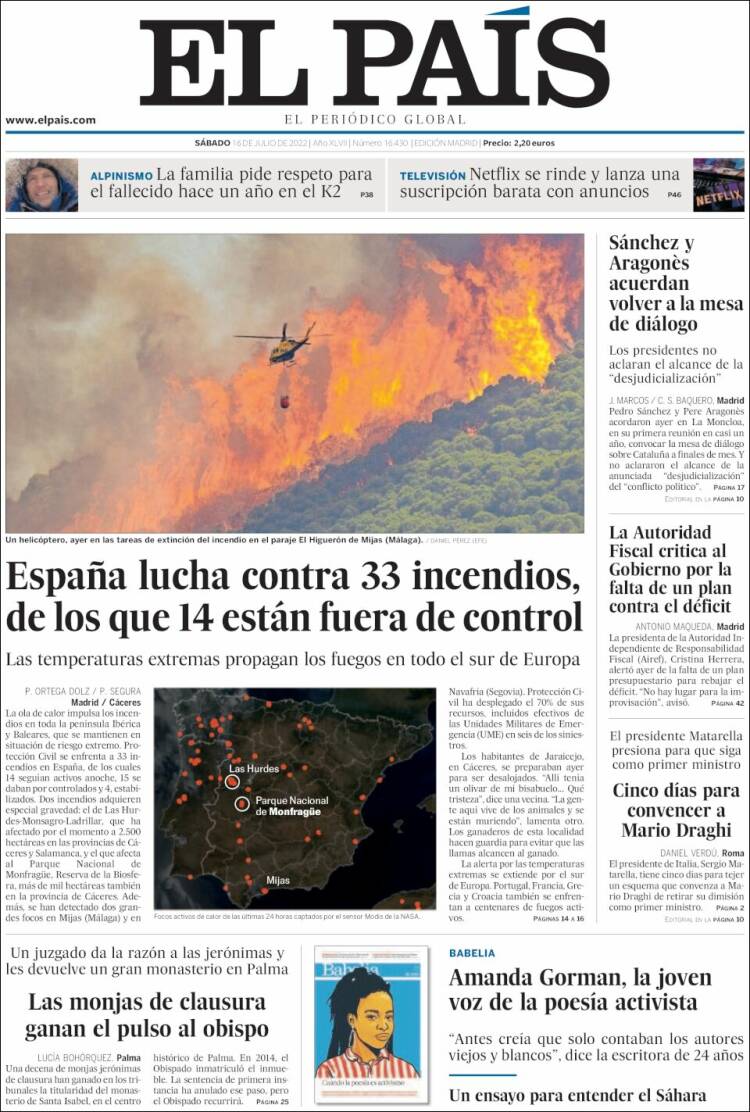 Portada de El País (Espa&ntilde;a)