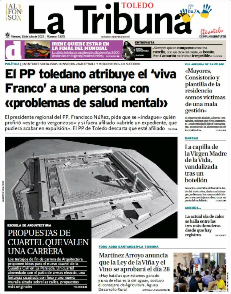 Portada de La Tribuna de Toledo (Espa&ntilde;a)