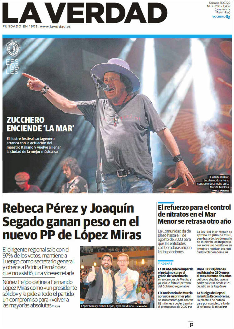 Portada de La Verdad de Murcia (Espa&ntilde;a)