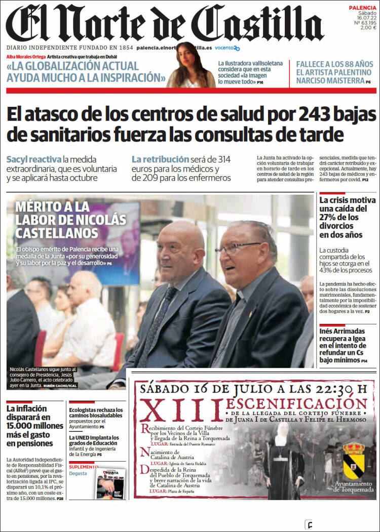 Portada de Norte de Castilla - Palencia (Espa&ntilde;a)