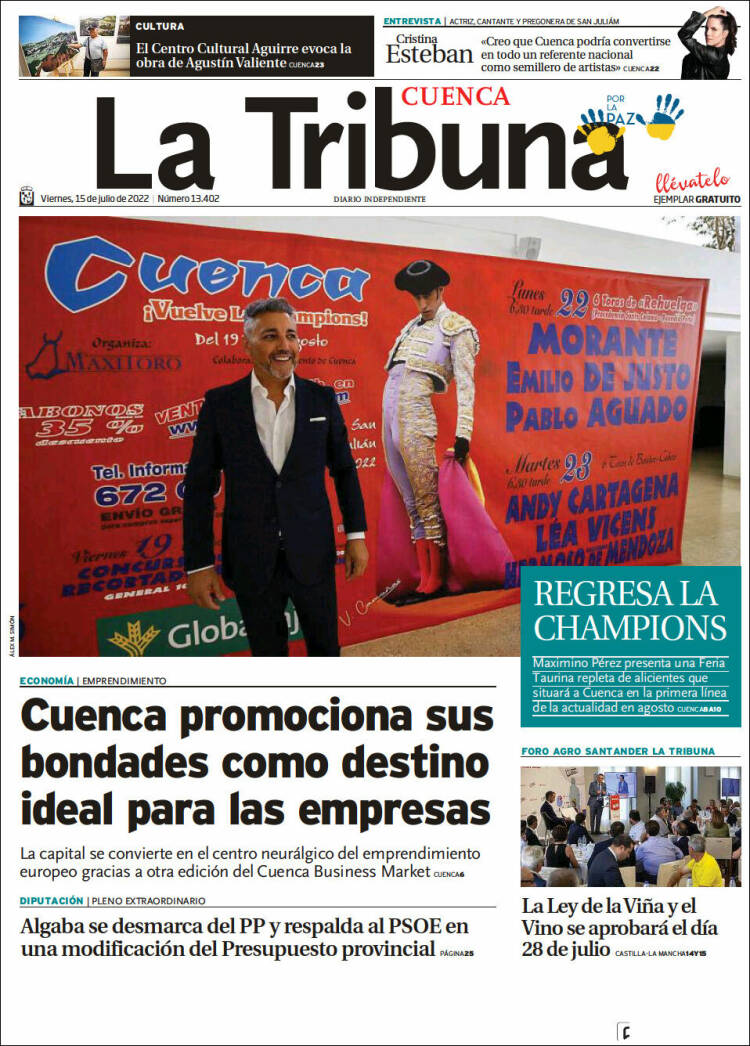 Portada de La Tribuna de Cuenca (Espa&ntilde;a)