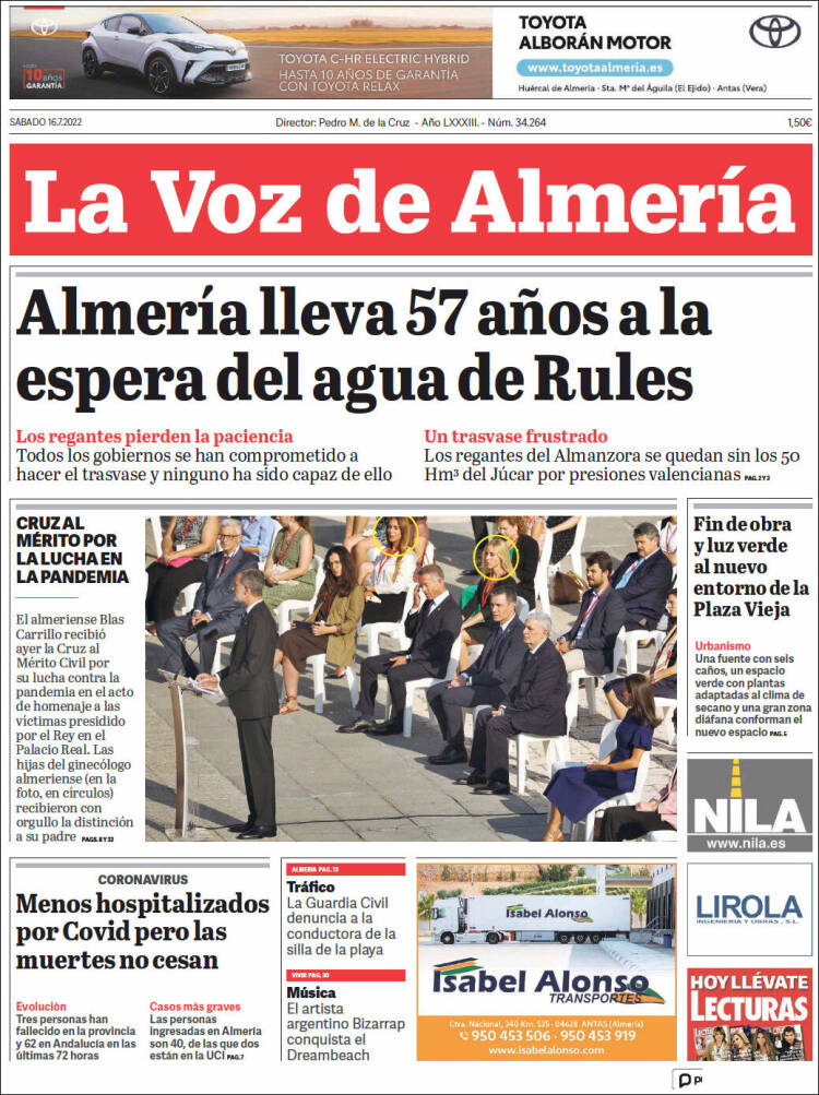Portada de La Voz de Almería (Espa&ntilde;a)
