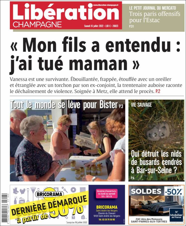 Portada de Libération Champagne (Francia)