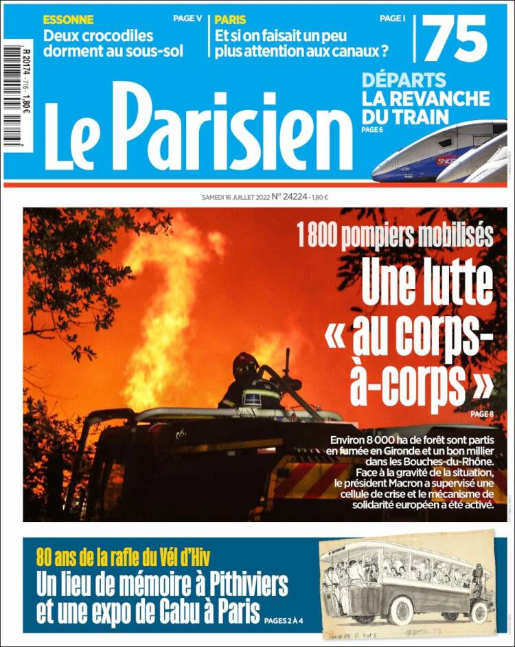 Portada de Le Parisien (Francia)