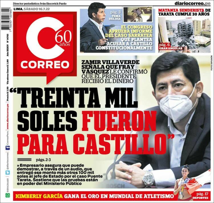 Portada de Diario Correo (Per&uacute;)