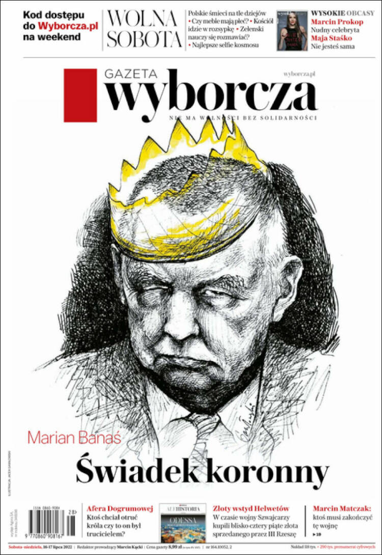 Portada de Gazeta Wyborcza (Polonia)