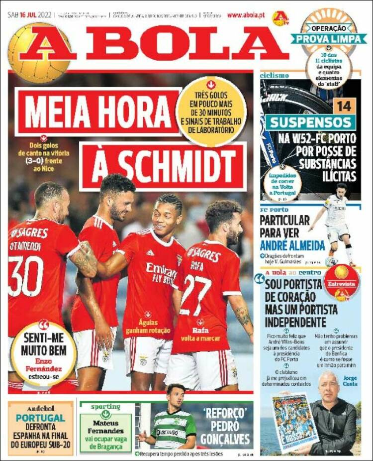 Portada de A Bola (Portugal)