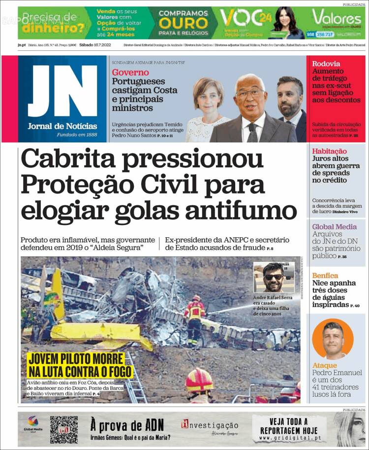 Portada de Jornal de Notícias (Portugal)