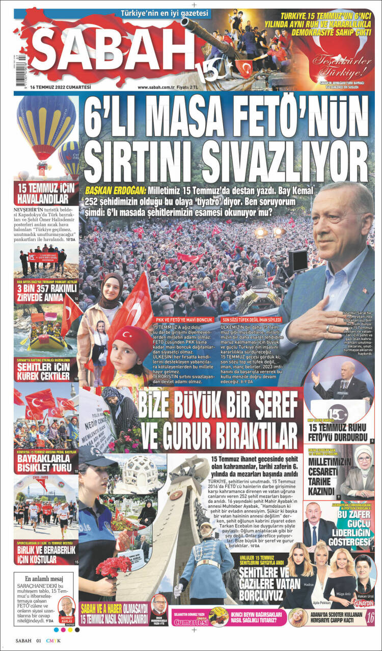 Portada de Sabah (Turqu&iacute;a)