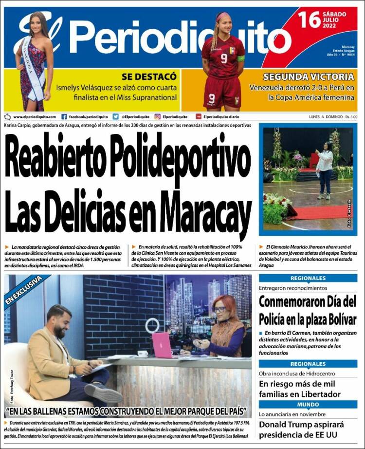 Portada de Periodiquito de Aragua (Venezuela)