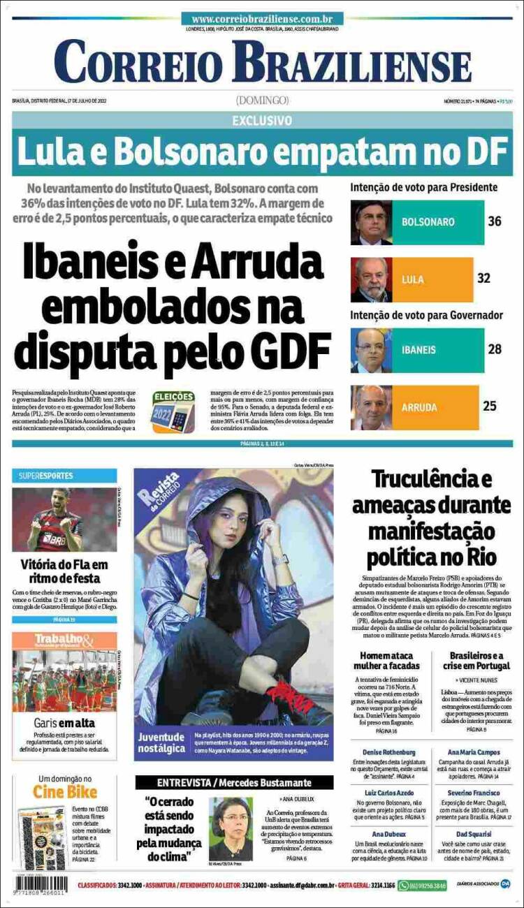 Portada de Correio Braziliense (Brasil)