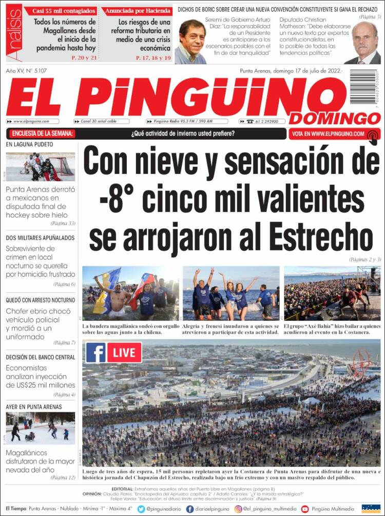 Portada de El Pingüino (Chile)