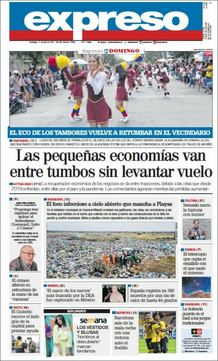 Portada de Expreso (Ecuador)