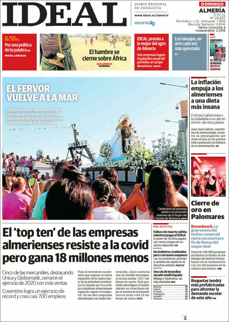 Portada de Ideal Almeria (España)