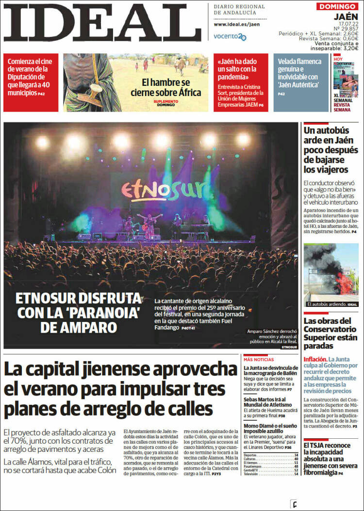 Portada de El Ideal de Jaén (España)