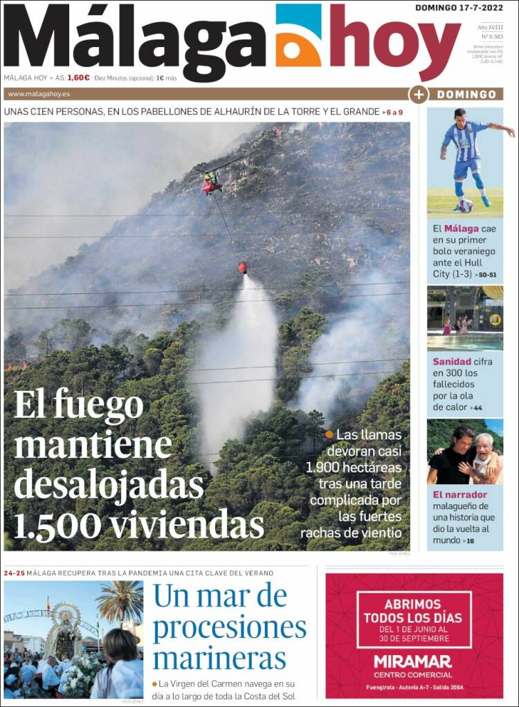 Portada de Málaga Hoy (España)