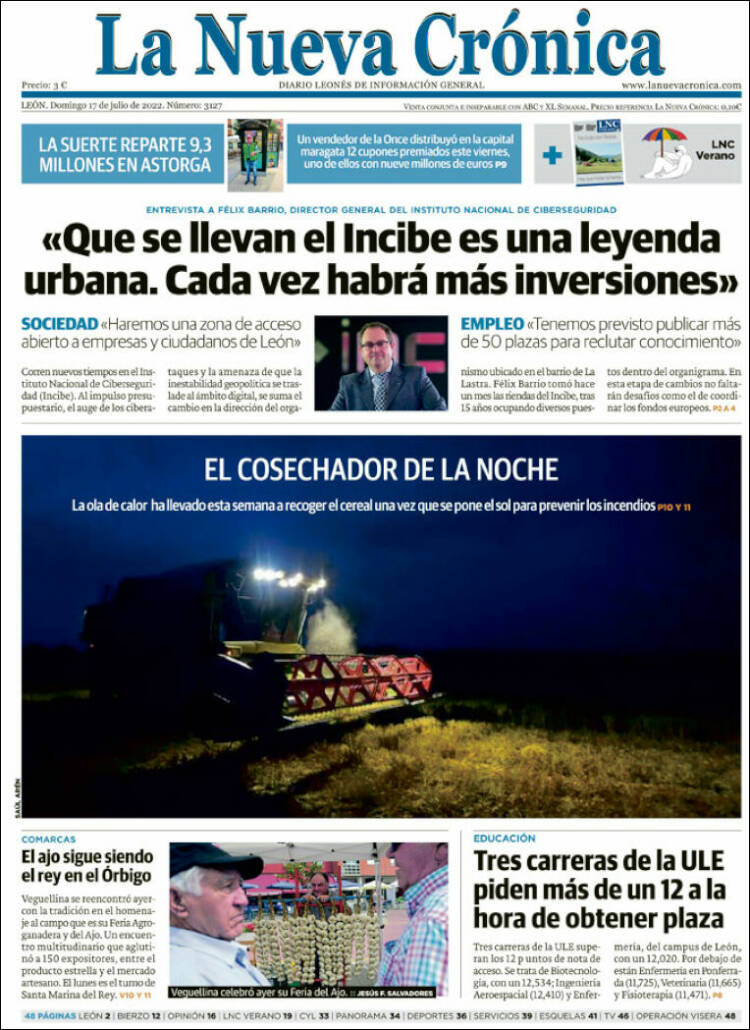 Portada de La Nueva Crónica (España)