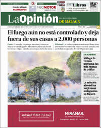 Portada de La Opinión de Málaga (España)