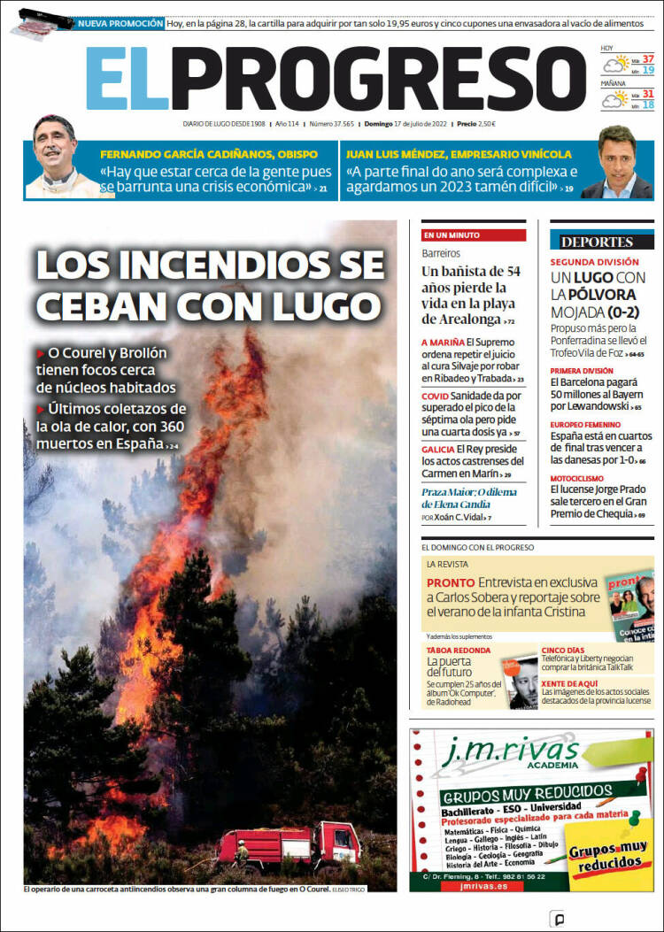Portada de El Progreso (España)