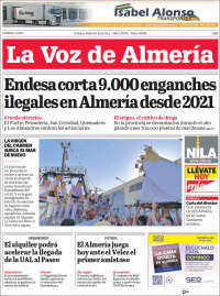 Portada de La Voz de Almería (España)
