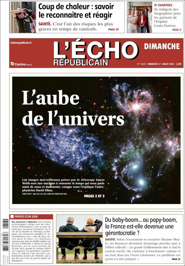 Portada de L'Echo Républicain (France)